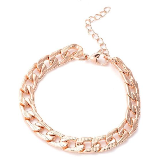 Curb Bracelet ION Plated Rose Gold (7.75 In) - Picture 1 of 4